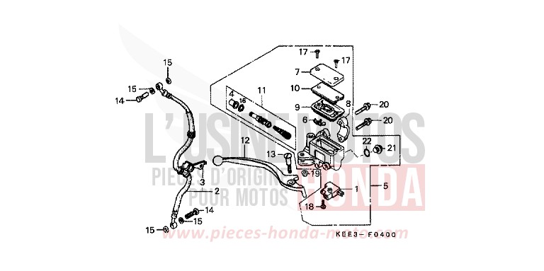 VORDERRADBREMSE HAUPTZYLINDER von CB1300 Super Bold'or ABS MUTE BLACK METALLIC (NH359) von 1996